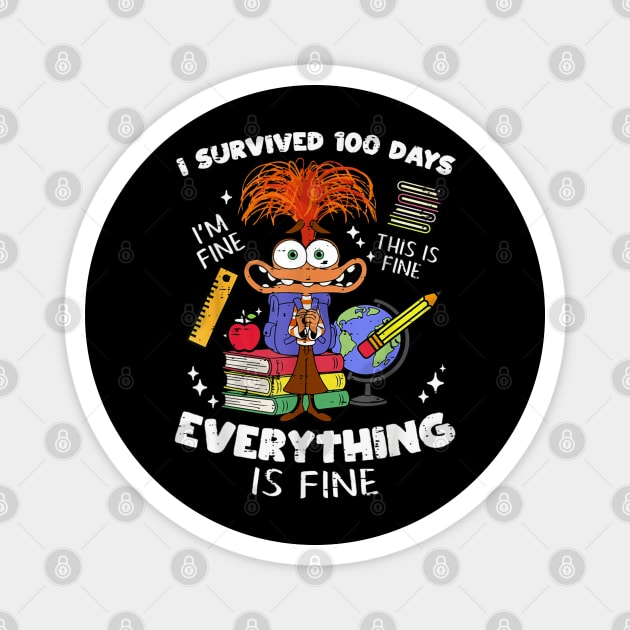 100 day of school Magnet by dtr_art